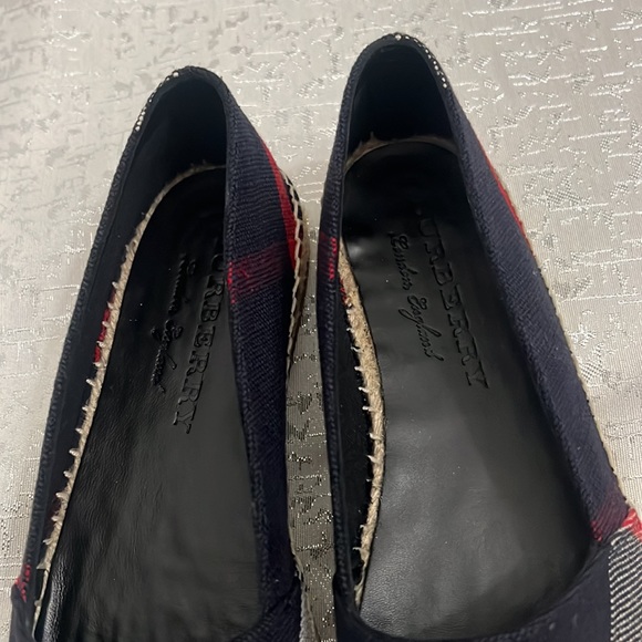 Authentic Burberry Alf Hodgeson  Flat Espadrilles Navy Check - Picture 3 of 10